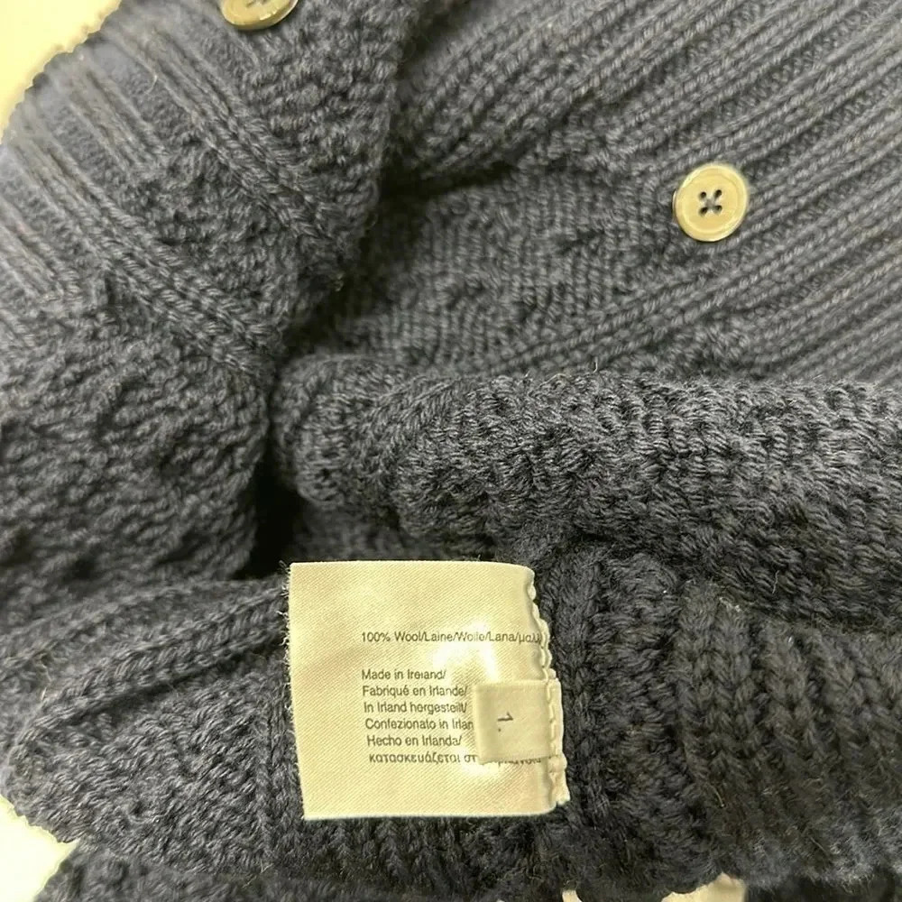 Thom Browne Cable Knit Crewneck Pullover Sweater Navy Blue Wool Size 40 / 1 New - Picture 11 of 13